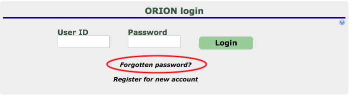 Forgotten Password